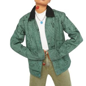 RipnDip Scribble Up Button Jacket New Size Small